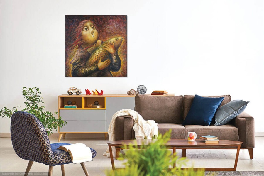 Visa širdimi tikėsiu ir kaip kūdikį mylėsiu [R] 100x100 cm